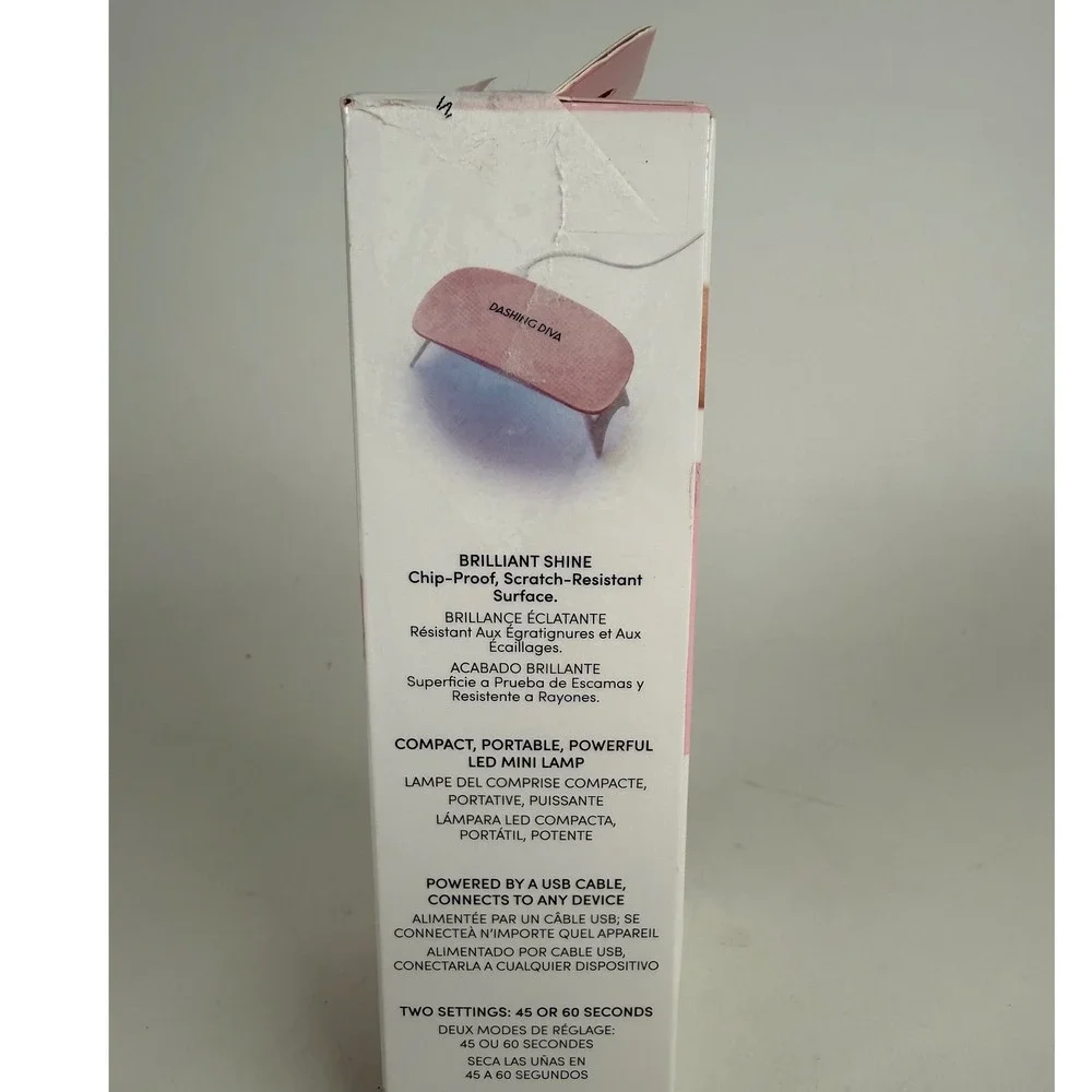 Dashing Diva Glaze LED Semi-Cured Gel Nail Strips‎ Starter Kit Pale Blush New